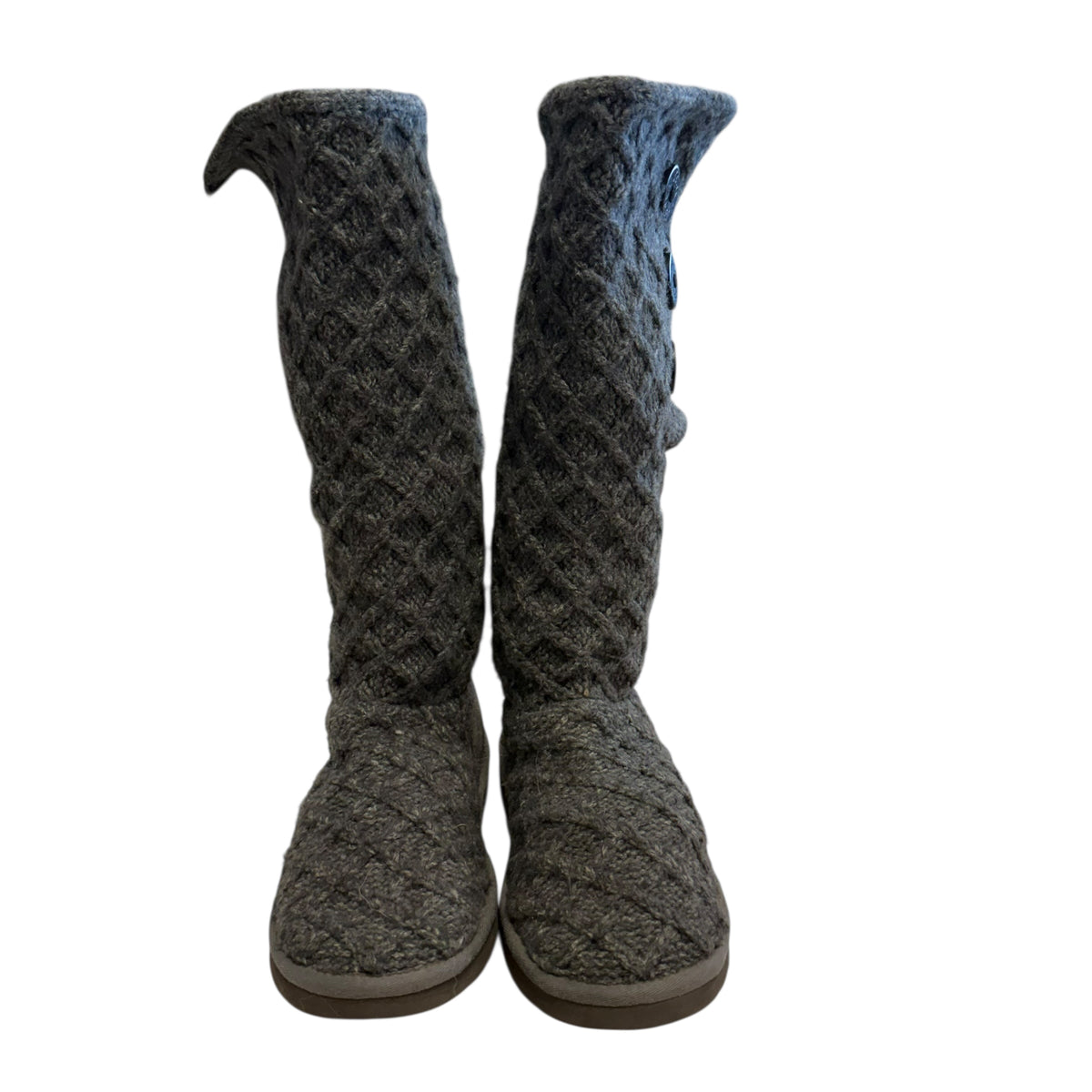 UGG AUSTRALIA CLASSIC CARDY KNIT BOOTS GRAY 251 SZ 8