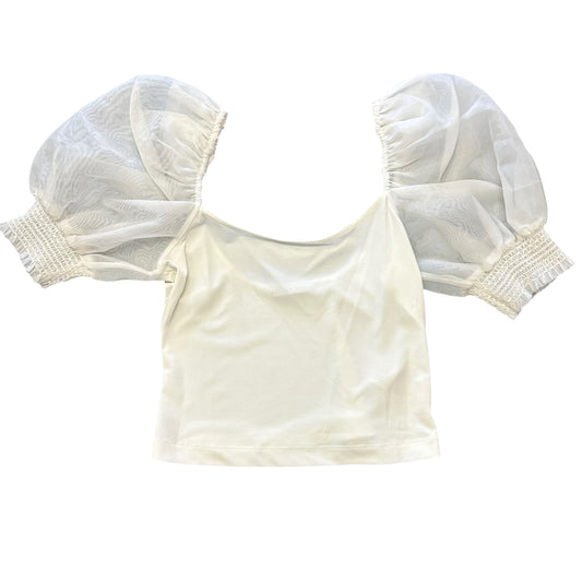ALICE & OLIVA WHITE PUFF SLEEVE BLOUSE 100 MEDIUM