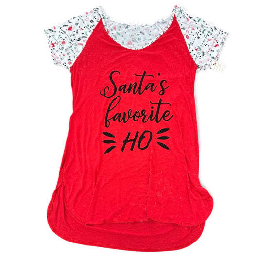 SANTAS FAVORITE HO RED NIGHTGOWN 206 MEDIUM