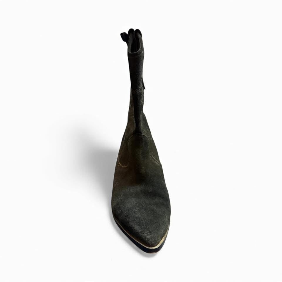 REBECCA MINKOFF KAIEGAN WESTERN BLACK SUEDE BOOTS
SZ 8