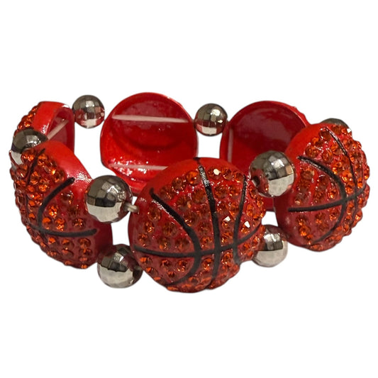 RHINESTONE BASKETBALL STRETCHY BRACELET 38 OS