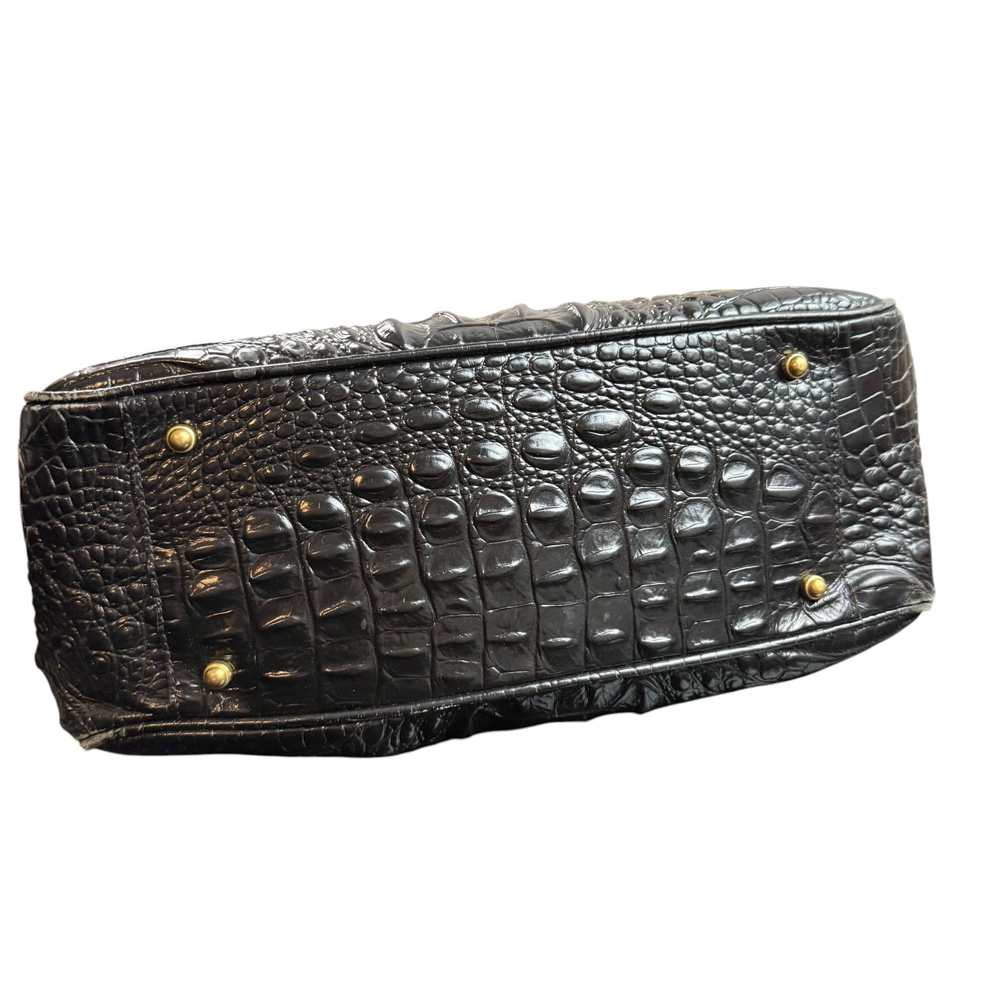 BRAHMIN RUBY BLACK MELBOURNE PATENT LETHER SATCHEL BAG 100