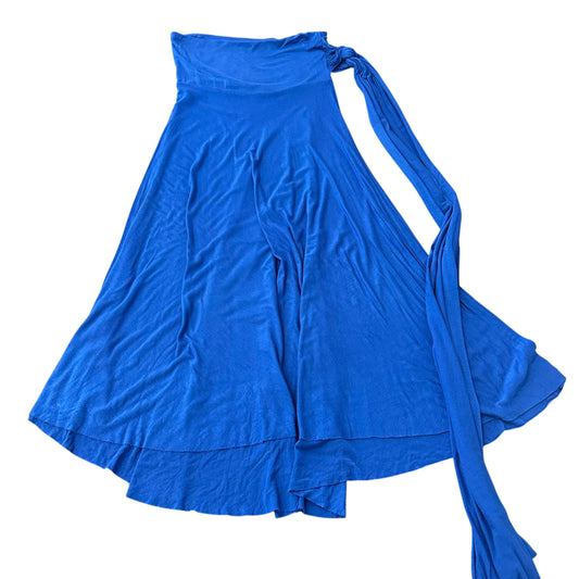 BLUE PULL ON MIDI SKIRT 249 MEDIUM