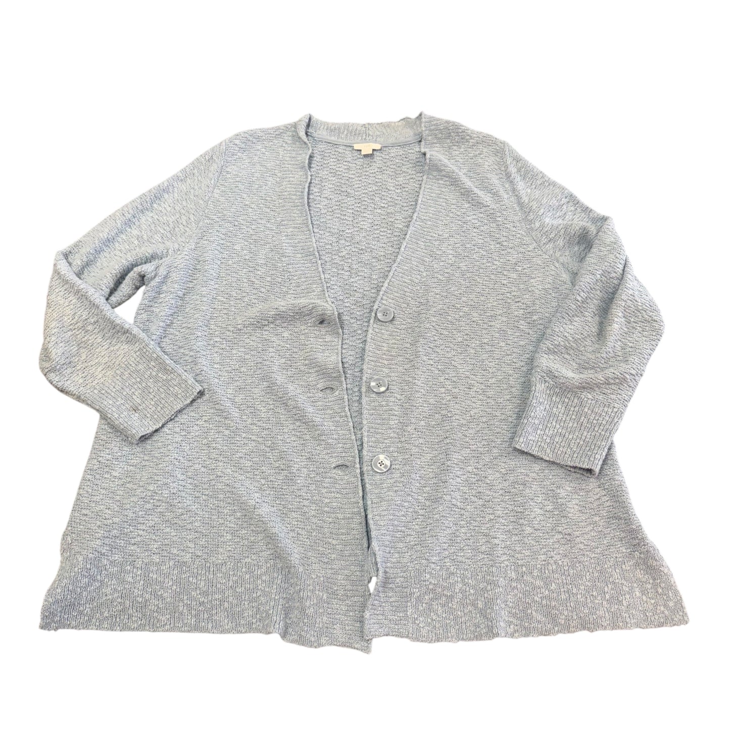 J JILL LIGHT BLUE THREE BUTTON CARDIGAN 100 2X