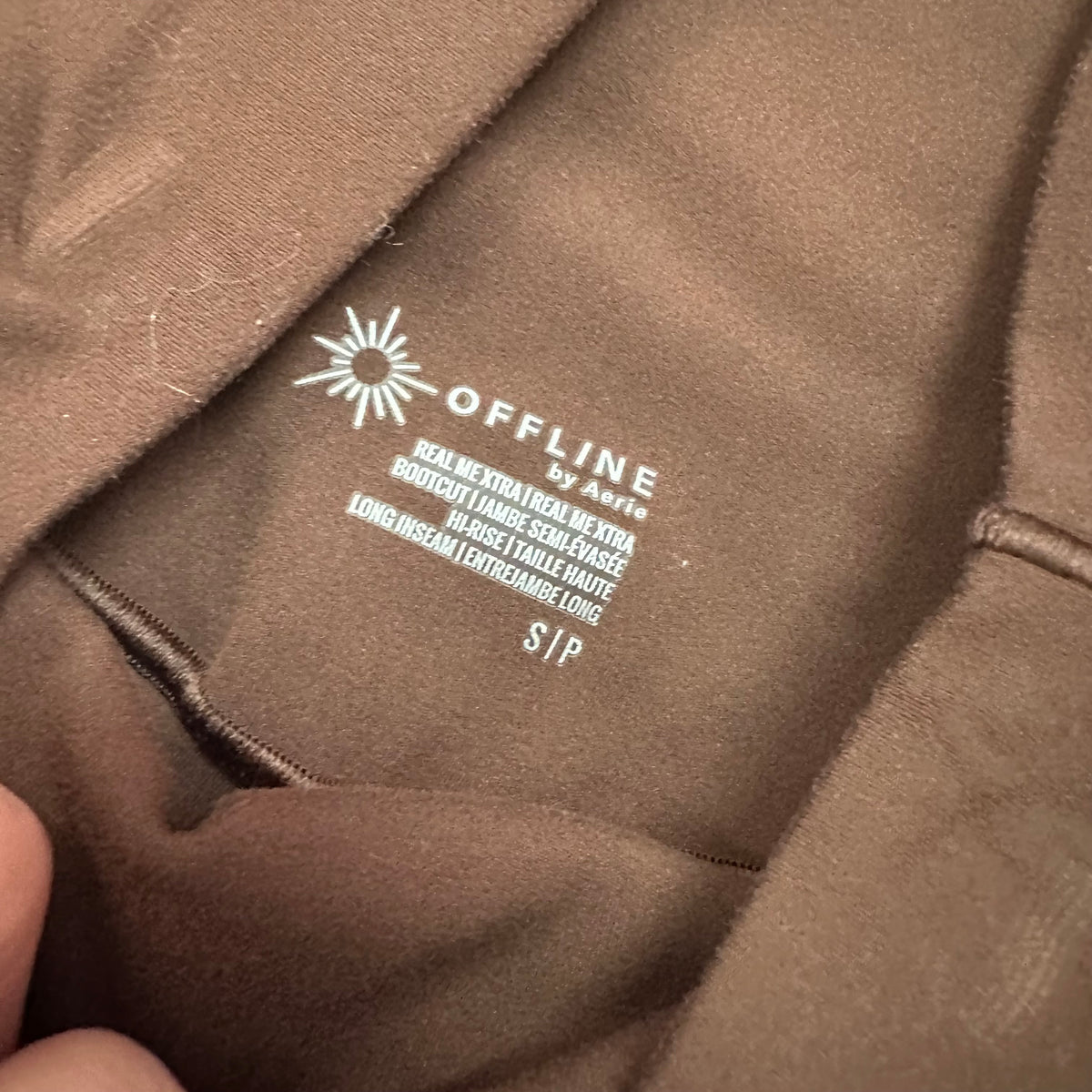 AERIE HIGH WAISTED BROWN FLARE LEGGINGS 100 SMALL
