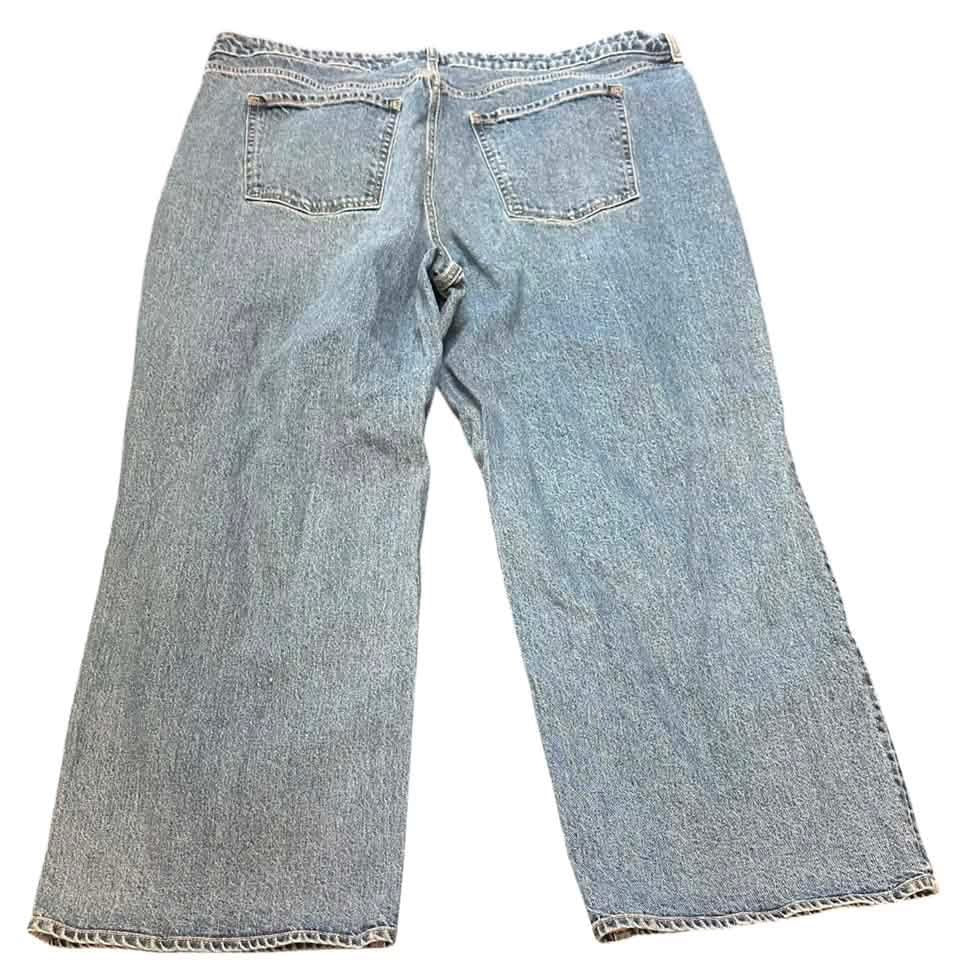 OLD NAVY EXTRA HIGH RISE CURVY SKI HI WIDE BLUE JEANS 123 SZ 22
