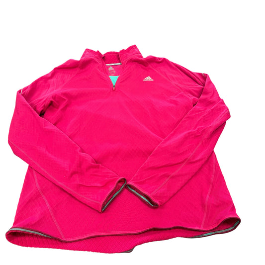 ADIDAS PINK PULL OVER ATHLETIC TOP 8 XL
