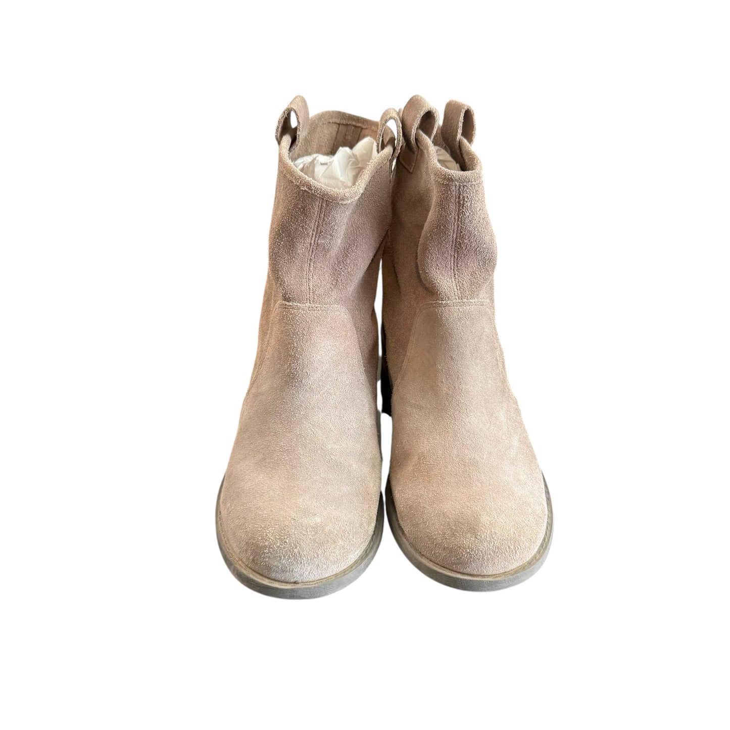SOLE SOCIETY TAUPE LEATHER BOOTIES 100 SZ 9