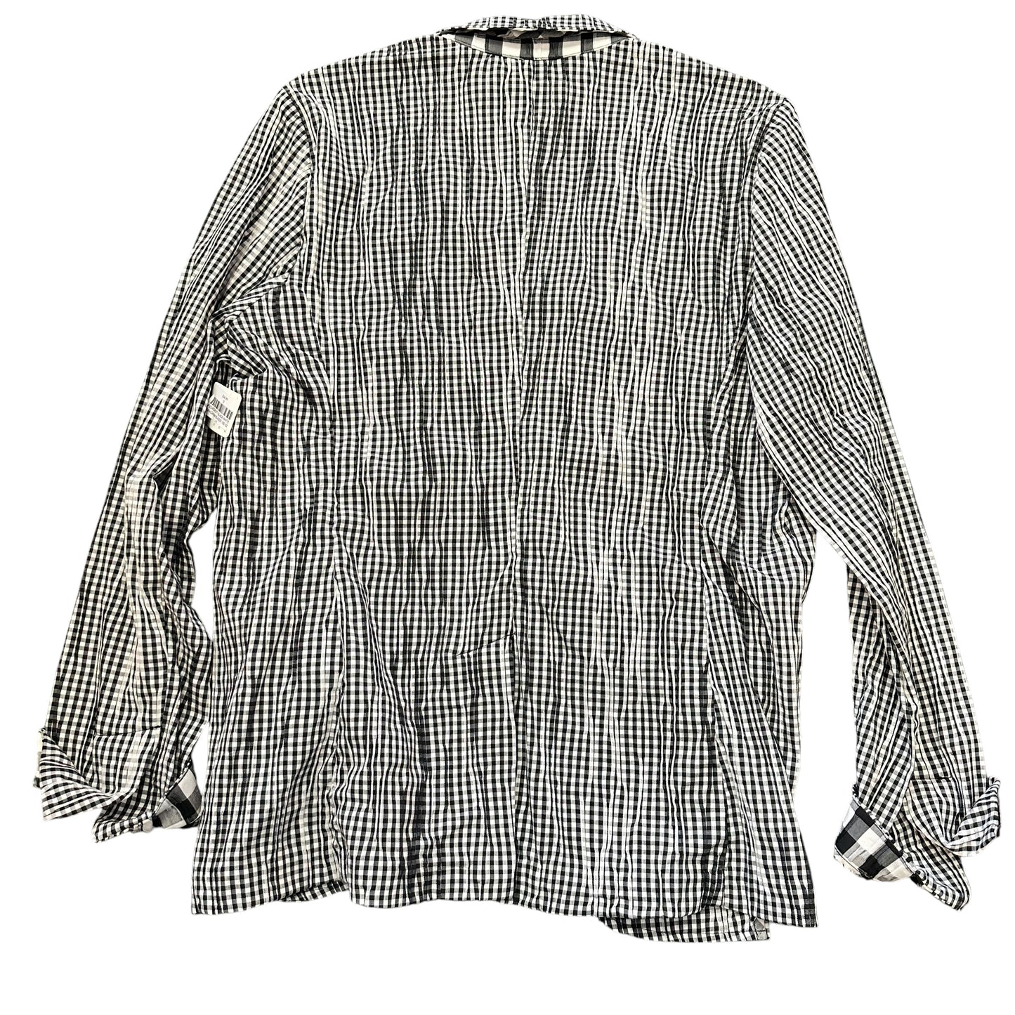 FOXCROFT BLACK WHITE GINGHAM BLAZER 100 SZ 12