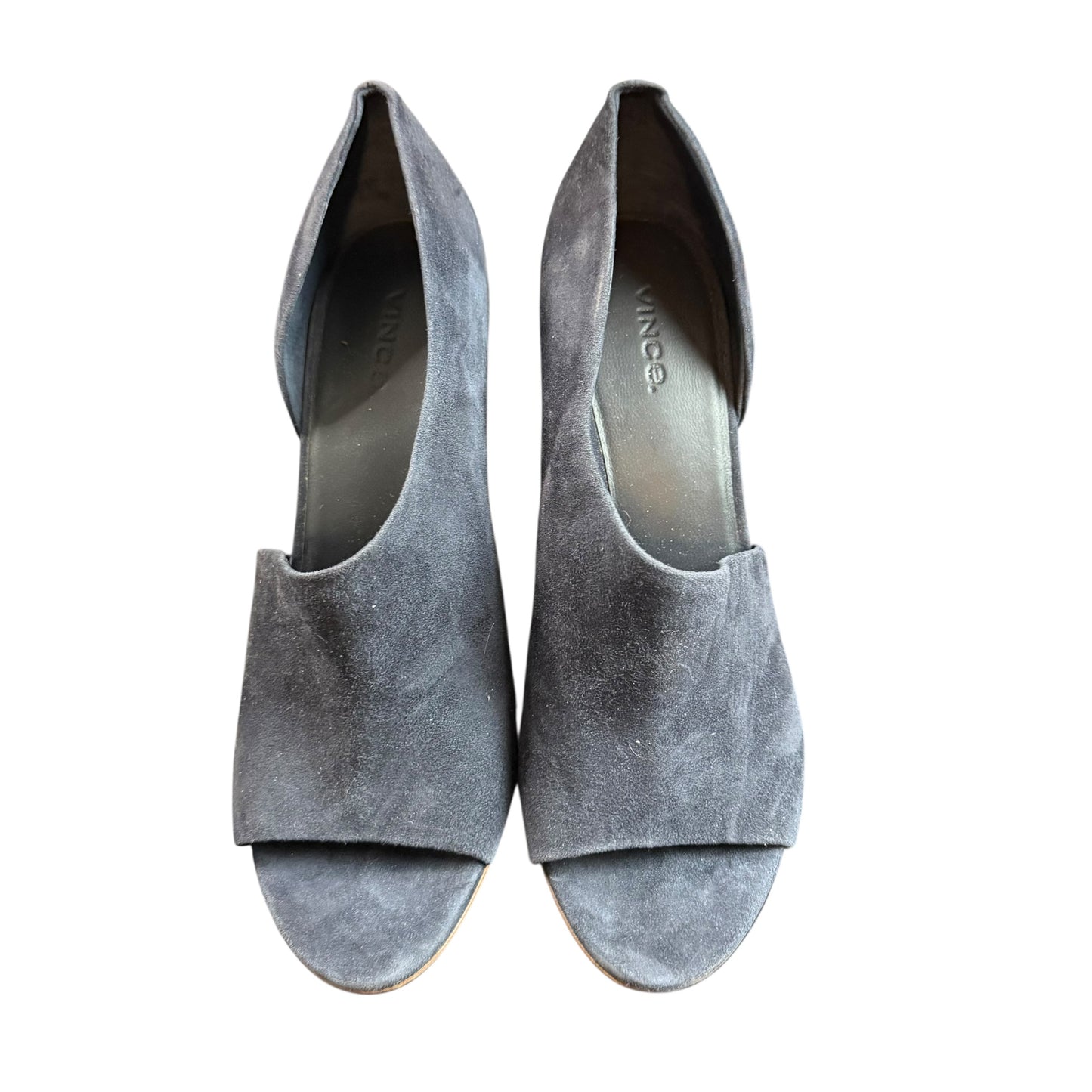 VINCE PERCEY NAVY SUEDE HEELS 220 NEW 9M