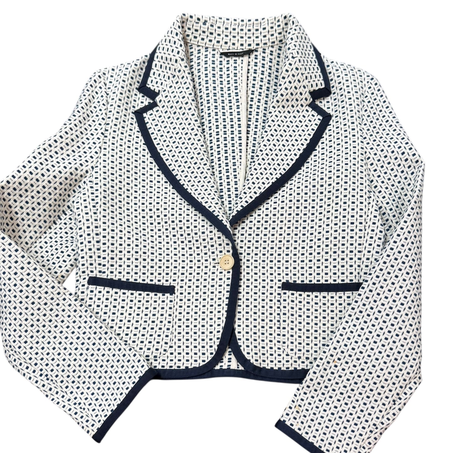 MAXMARA WEEKEND LINEN COTTON WOVEN BLAZER 100 SZ 8