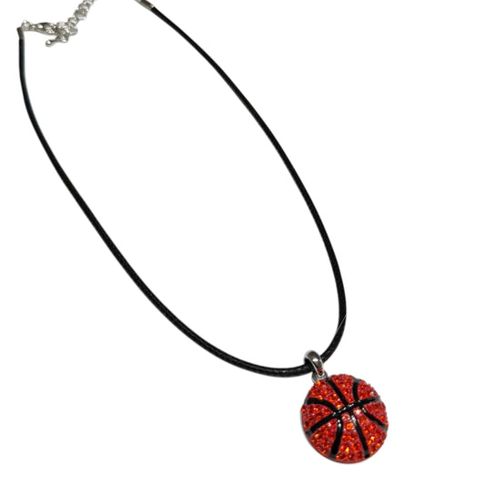 BASKETBALL RHINESTONE NECKLACE 38 OS