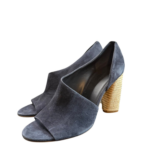VINCE PERCEY NAVY SUEDE HEELS 220 NEW 9M