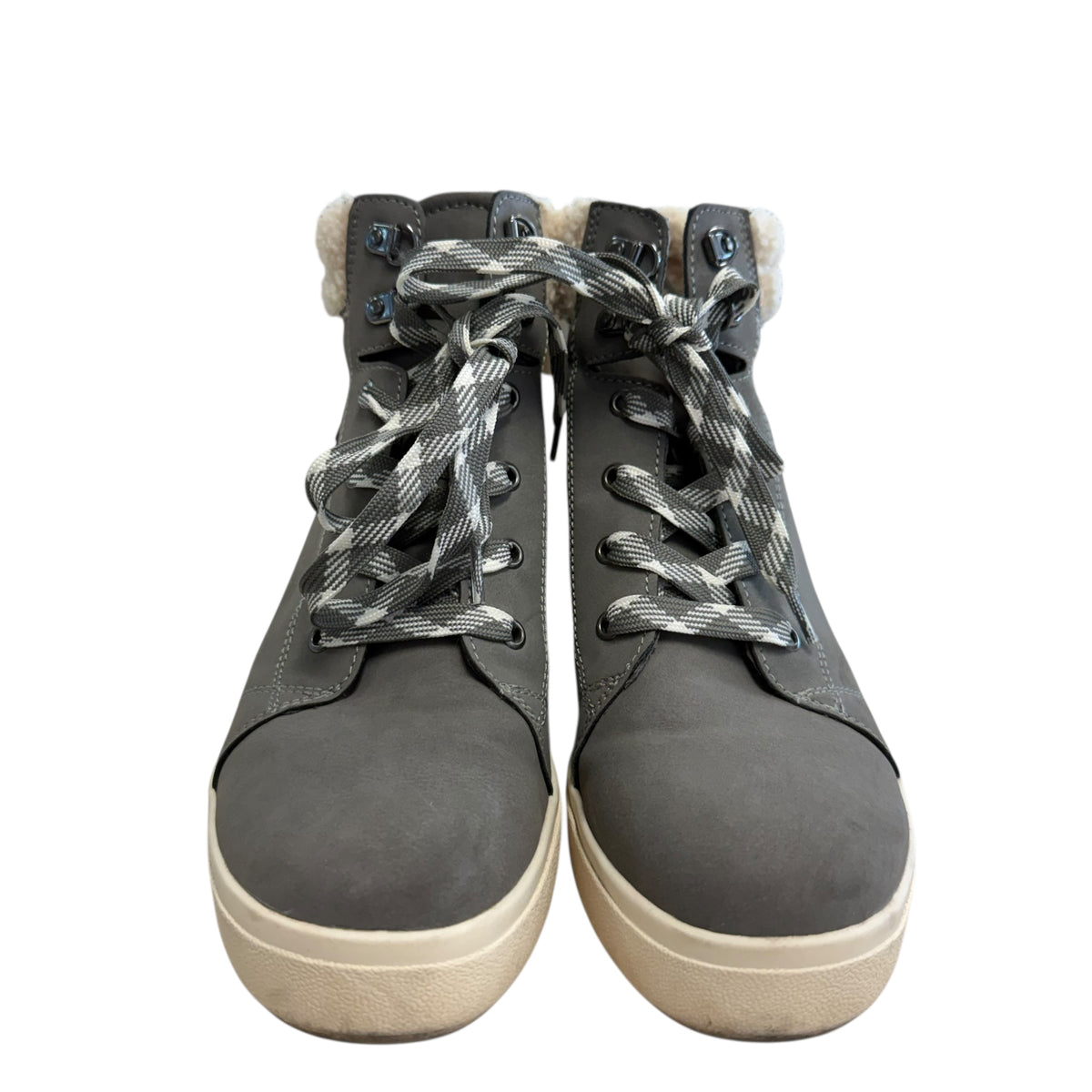 DR SCHOLLS GRAY WEDGE ANKLE BOOTS 251 SZ 8