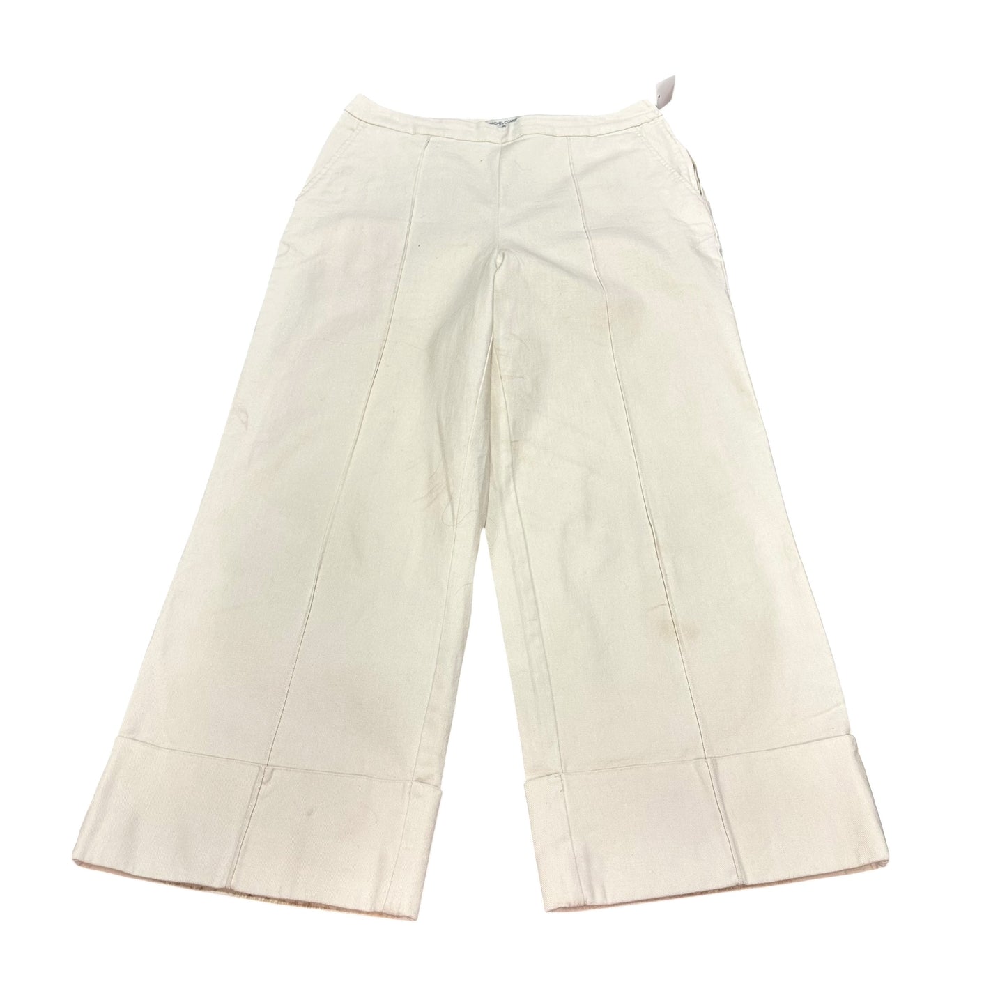 RACHEL COMEY TARGET BEIGE WIDE LEG CROPPED JEANS 8 SZ 10