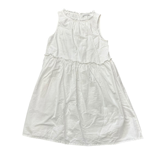MNG WHITE SLEEVELESS DRESS RUFFLES 100 SMALL