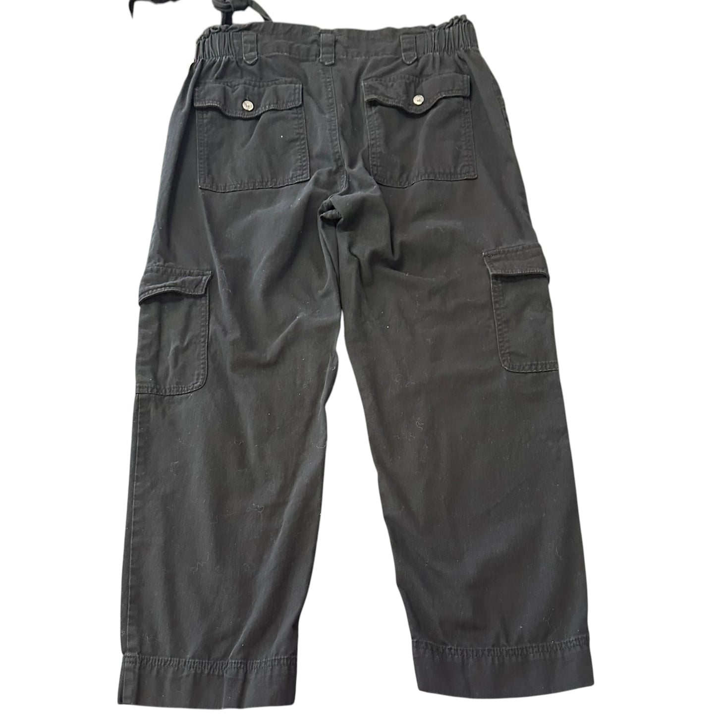 OLD NAVY BLACK CARGO PANTS DRAWSTRING 100 MEDIUM
