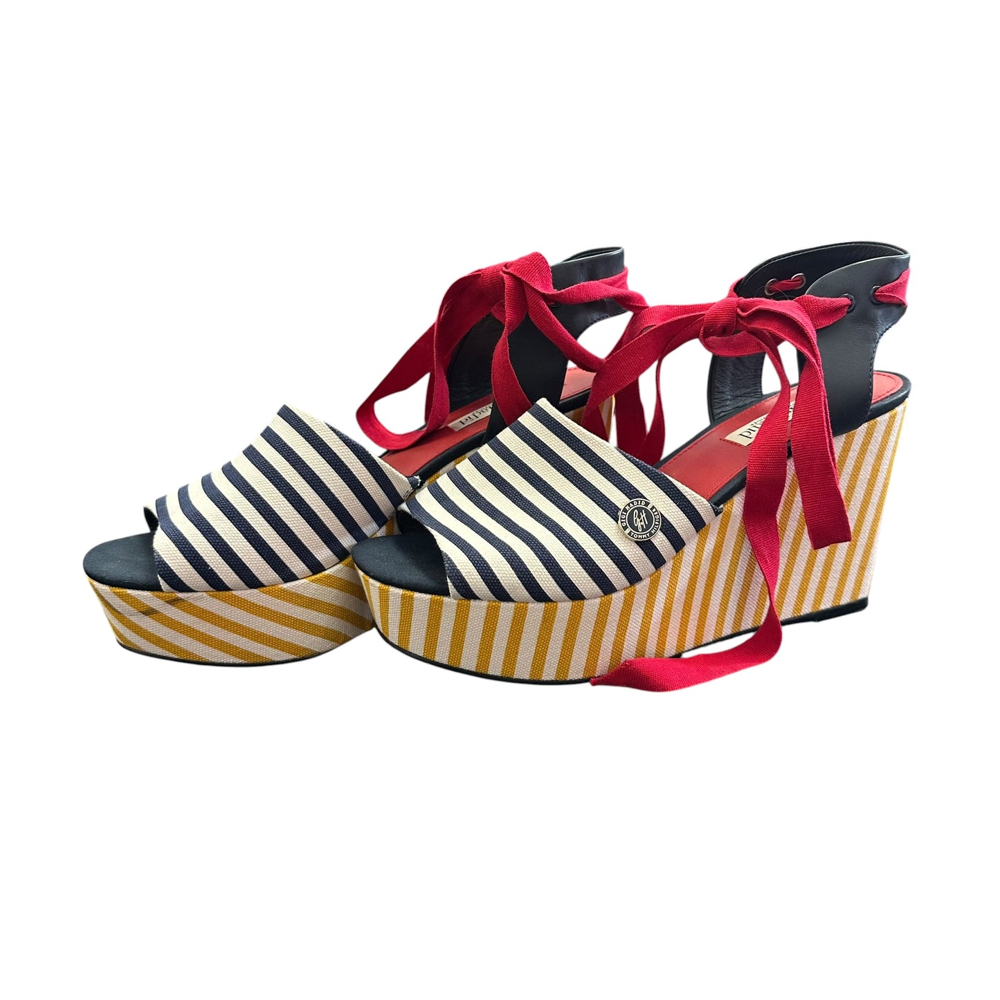 TOMMY HILFIGER GIGI HADID STRIPE WEDGE 276 SZ 9.5
