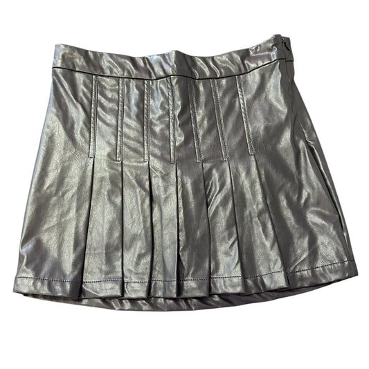 INDIGO RISING FRANCESCAS BLACK FAUX LEATHER SKIRT NWT 143 MEDIUM