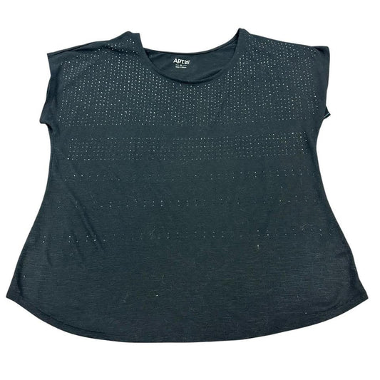 APT 9 BLACK STUDDED TEE 100 XL