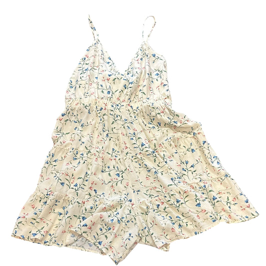 CI SONO BEIGE FLORAL DRESS TIE BACK 158 MEDIUM