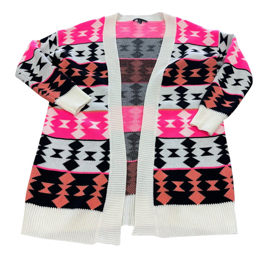 VIBALA NEON PINK BLACK ORANGE OPEN CARDIGAN 82 M/L