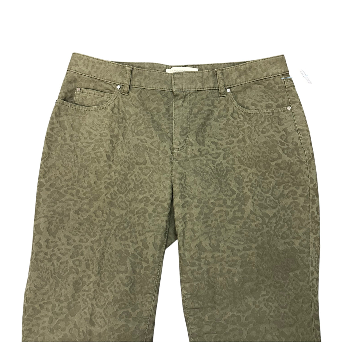 ETCETERA GREEN ANIMAL PRINT PANTS 87 SZ 6