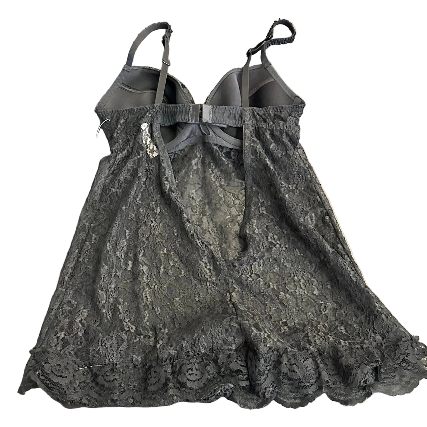 VICTORIA SECRET BLACK LACE NIGHTIE 158 SZ 34D