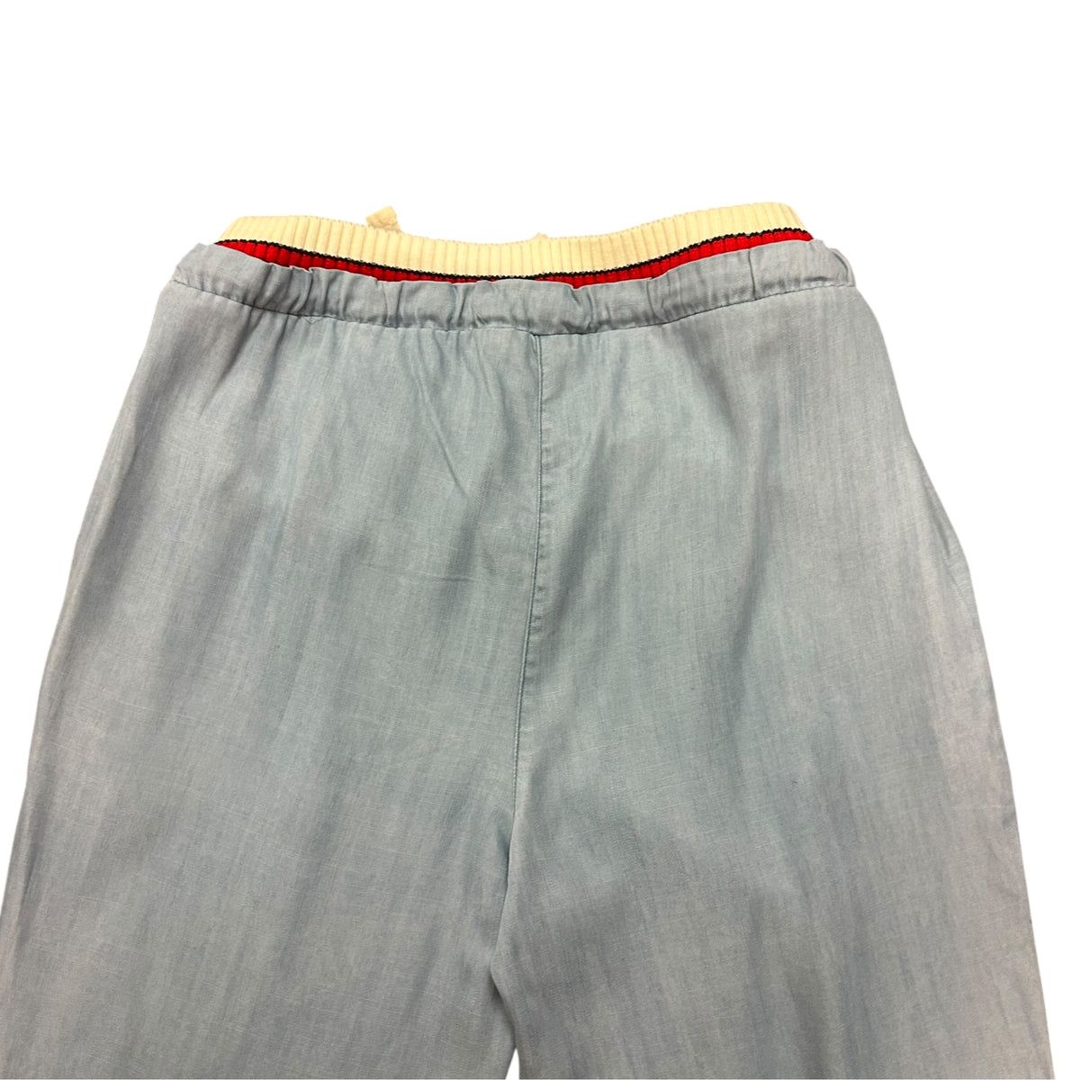 ENTRO CHAMBRAY JOGGERS SWEATER DETAIL NWT 100 SMALL