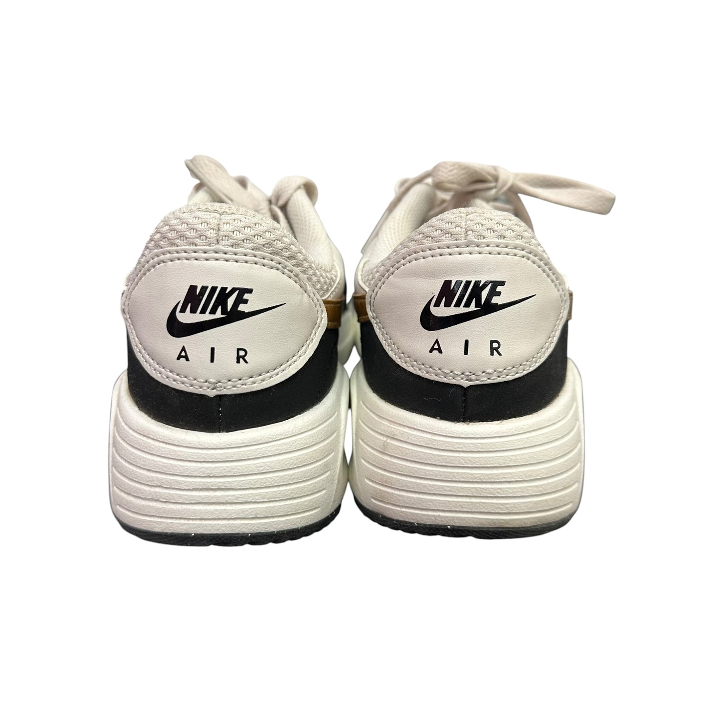 NIKE AIR MAX BLACK WHITE GOLD SNEAKERS 100 SZ 7