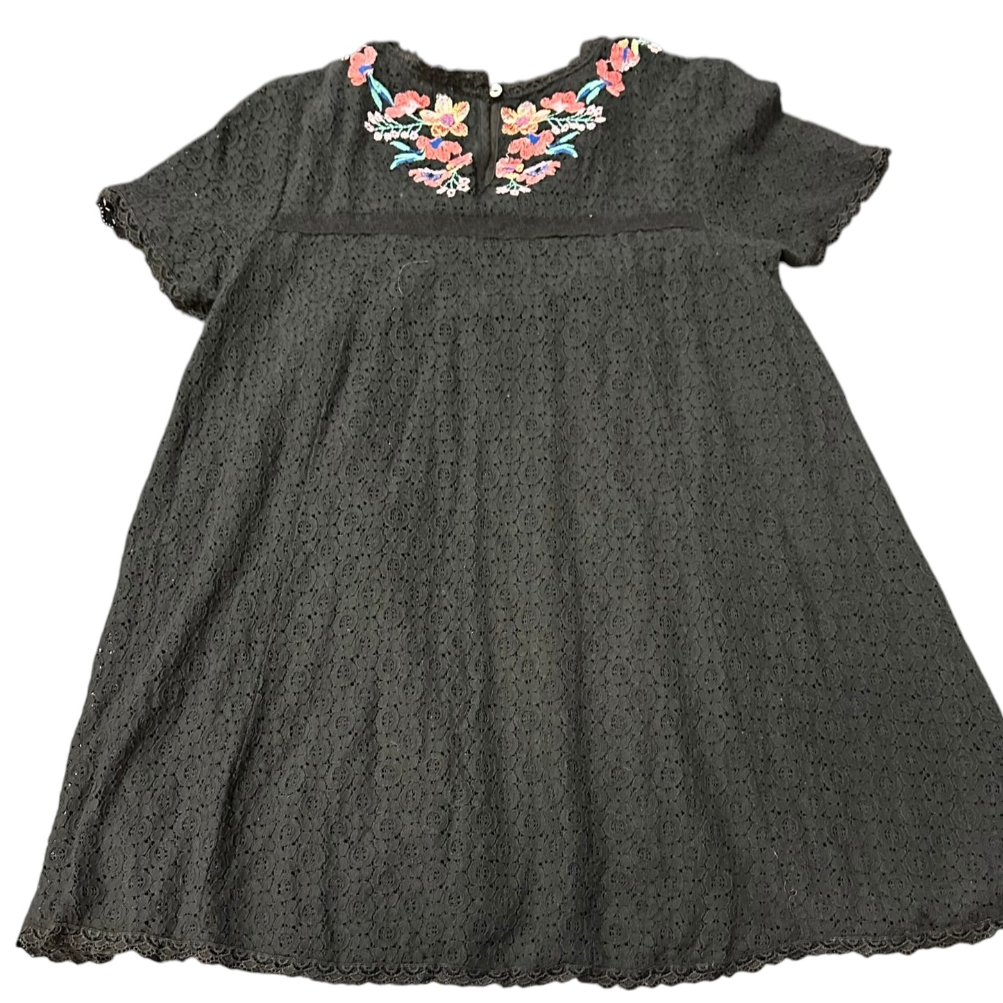 UMGEE BLACK LACE EMBROIDERED DRESS 100 SMALL