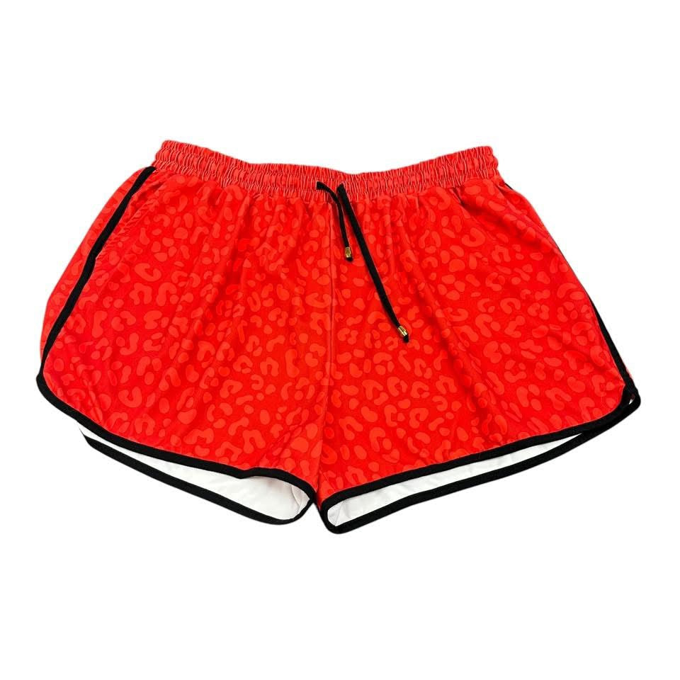 JESS LEA RED ATHLETIC SHORTS 227 4XL