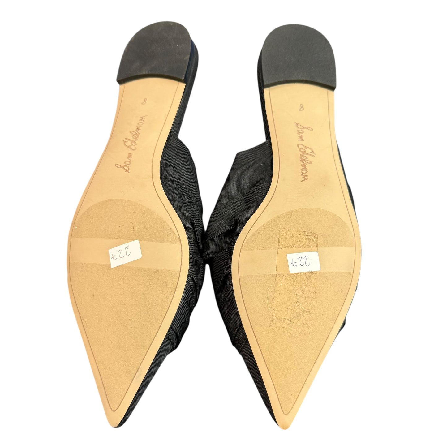 SAM EDLEMAN SHANTI KNOTTED TRIM POINTED MULE BLACK 227 SZ 8