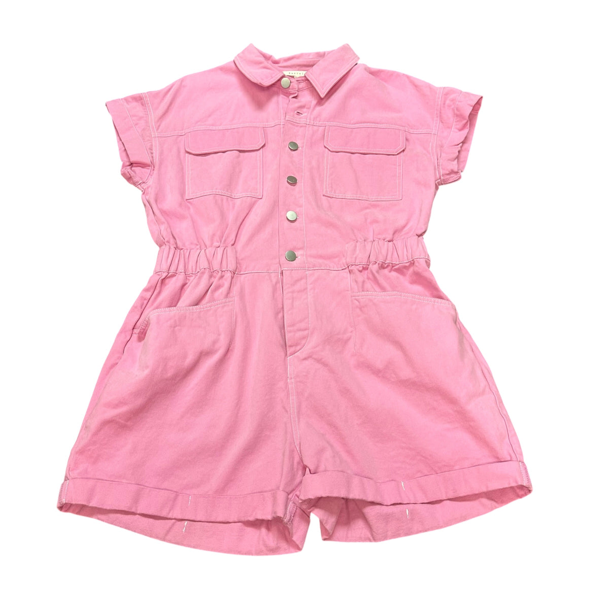 BAEVELY PINK DENIM ROMPER 100 LARGE