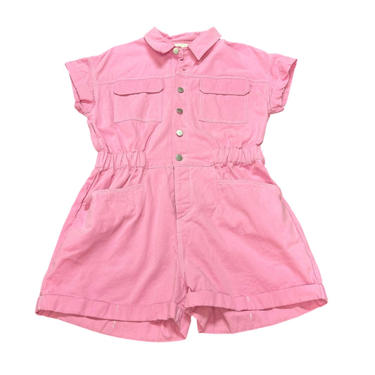 BAEVELY PINK DENIM ROMPER 100 LARGE