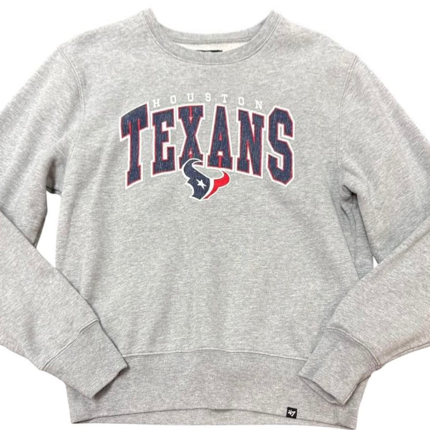 '47 GRAY HOUSTON TEXANS SWEATSHIRT 153 MEDIUM