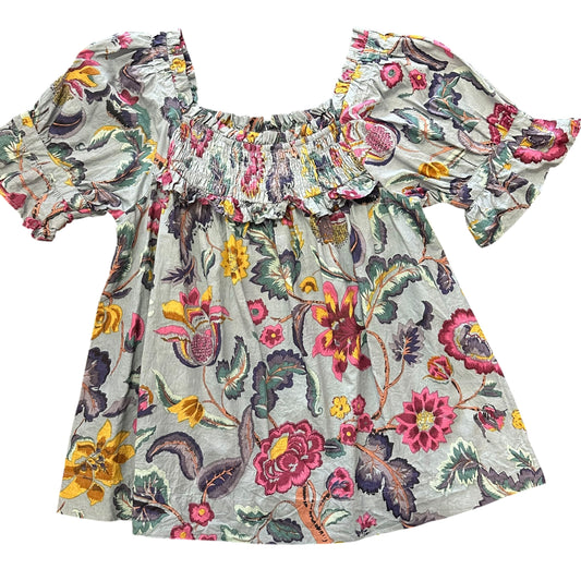 IVY JANE BLUE FLORAL BLOUSE 27 XS