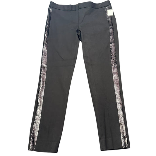 BANANA REPUBLIC BLACK SEQUINS STRIPE TROUSERS 216 Sz 6