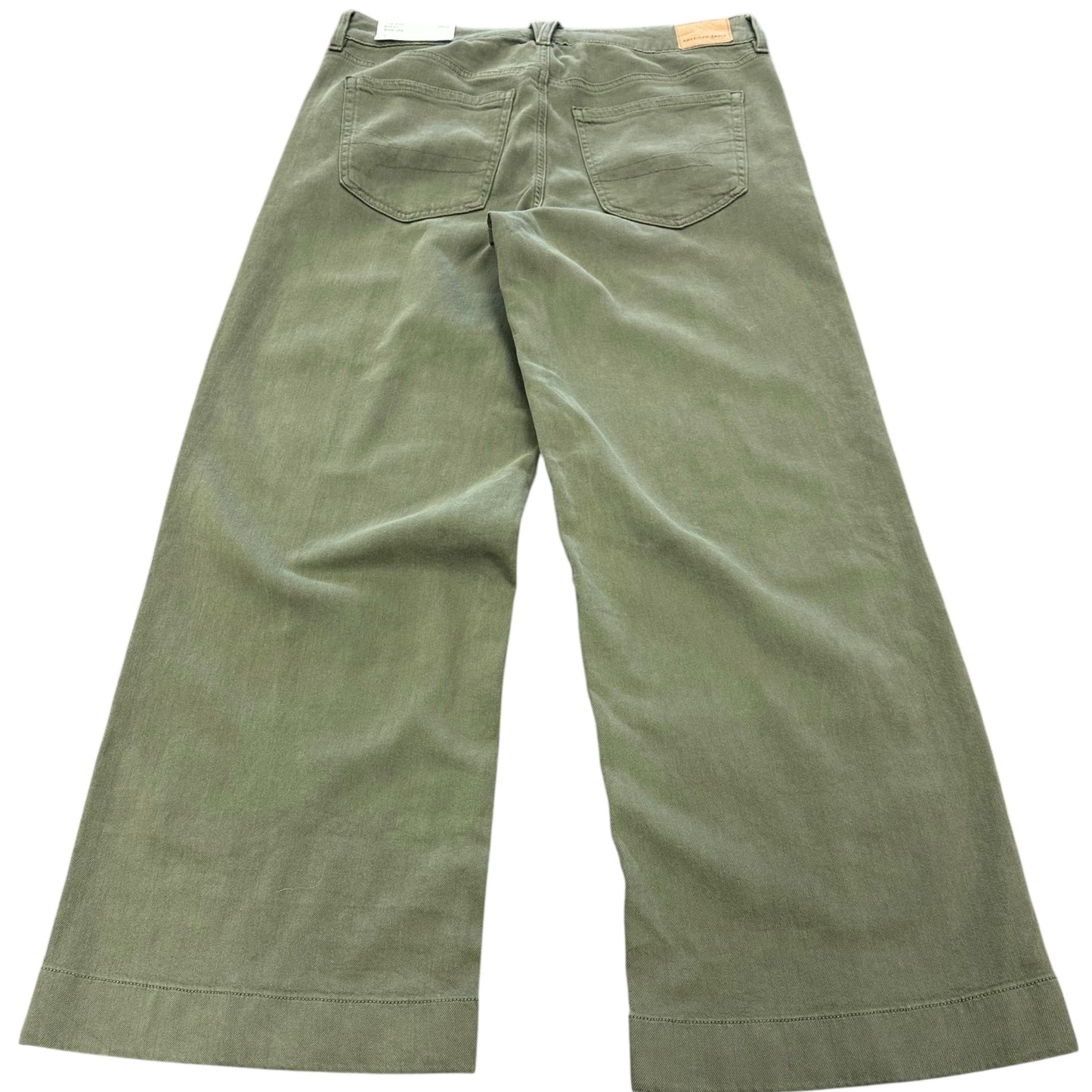 AMERICAN EAGLE LOW RISE BAGGY WIDE GREEN JEANS 153 NWT SZ 8