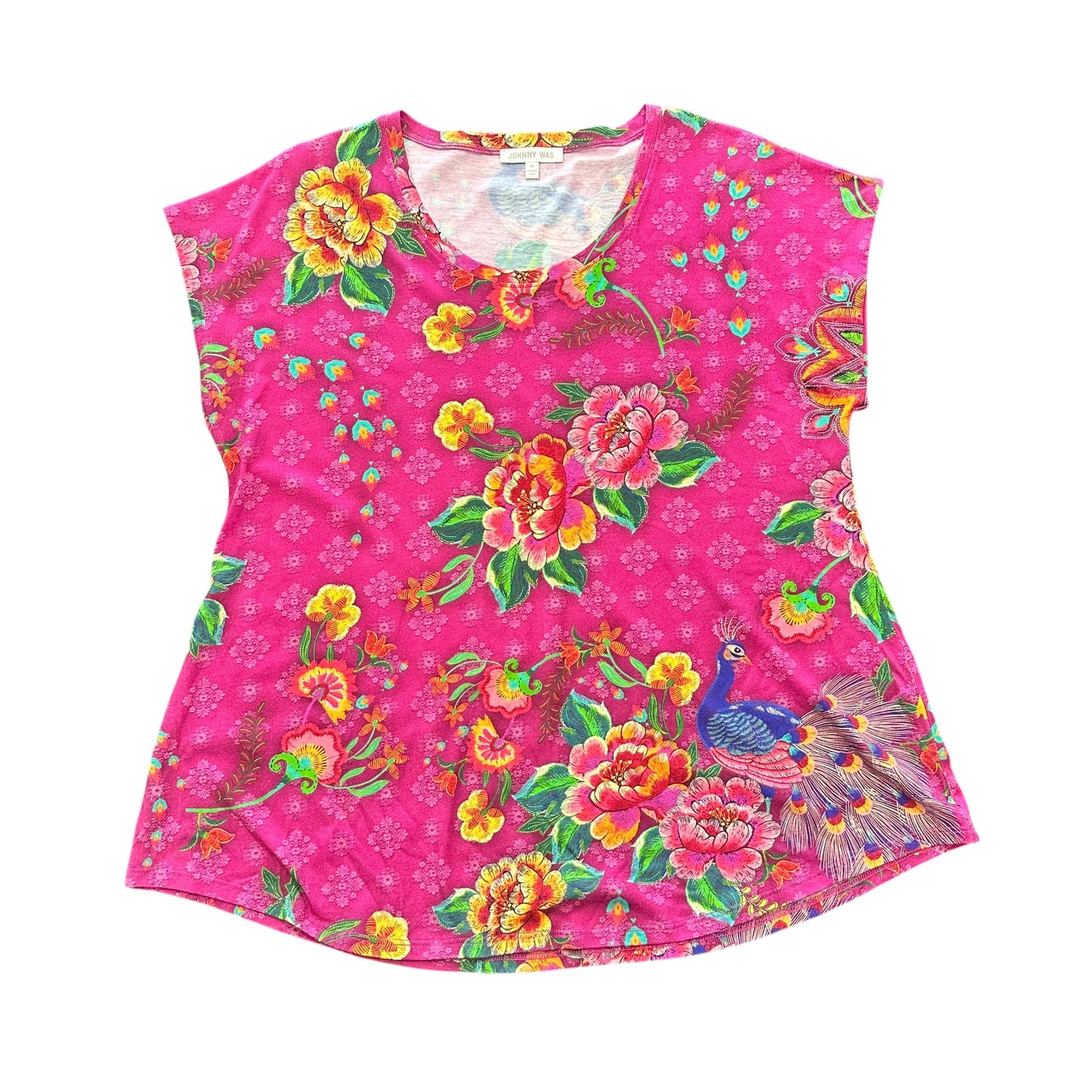 JOHNNY WAS PINK FLORAL 2 PC PAJAMA SET 170 MEDIUM