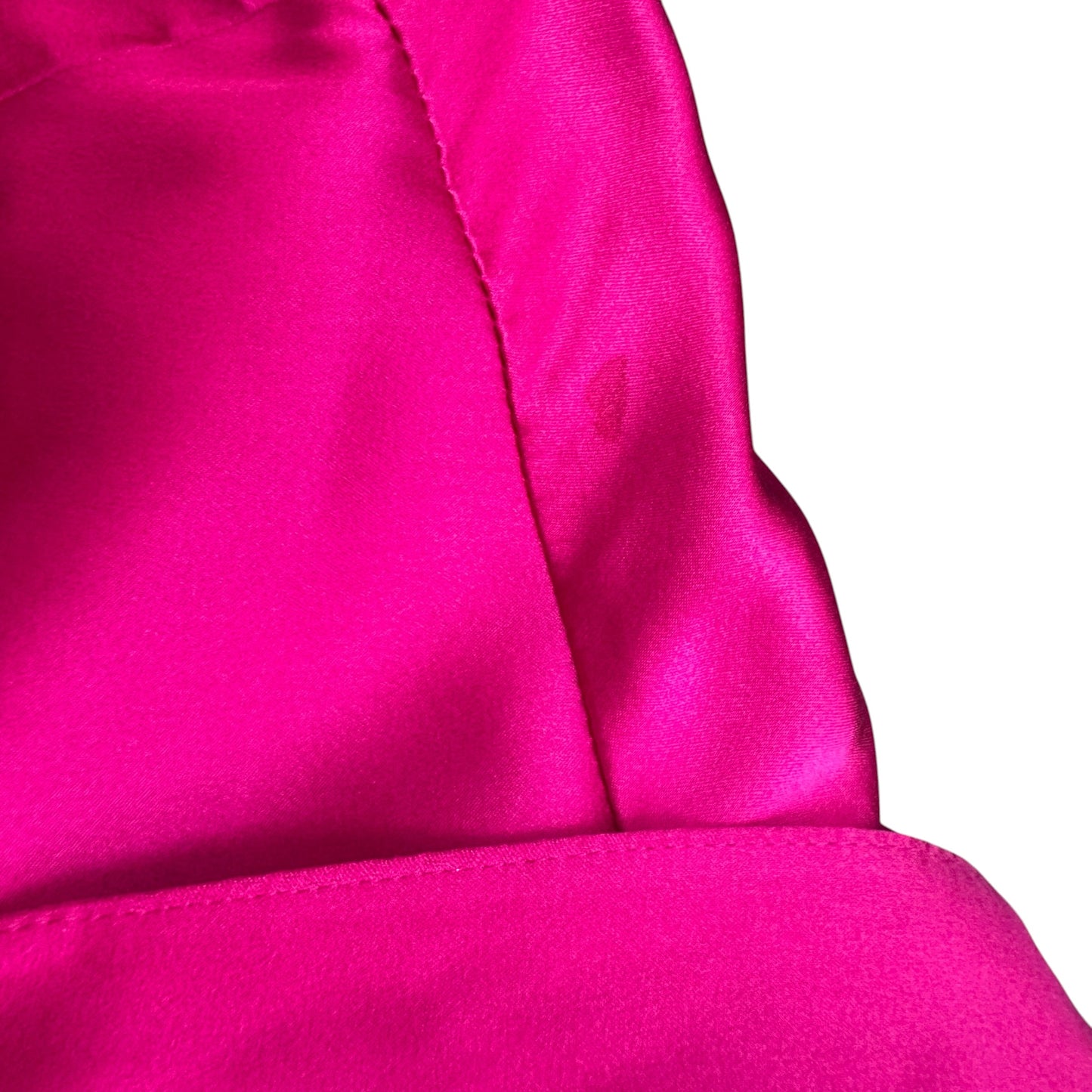 CACHE PINK SILK GOLD BUTTON UP BLOUSE VINTAGE 100 M/L