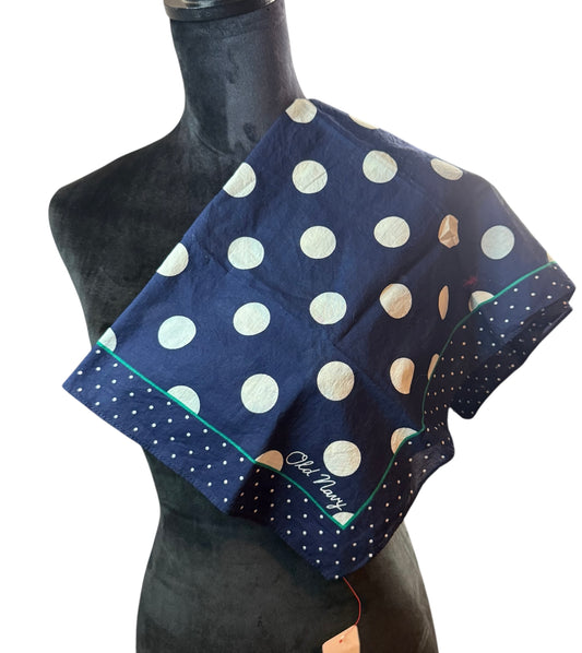 OLD NAVY POLKA DOT SQUARE SCARF 227