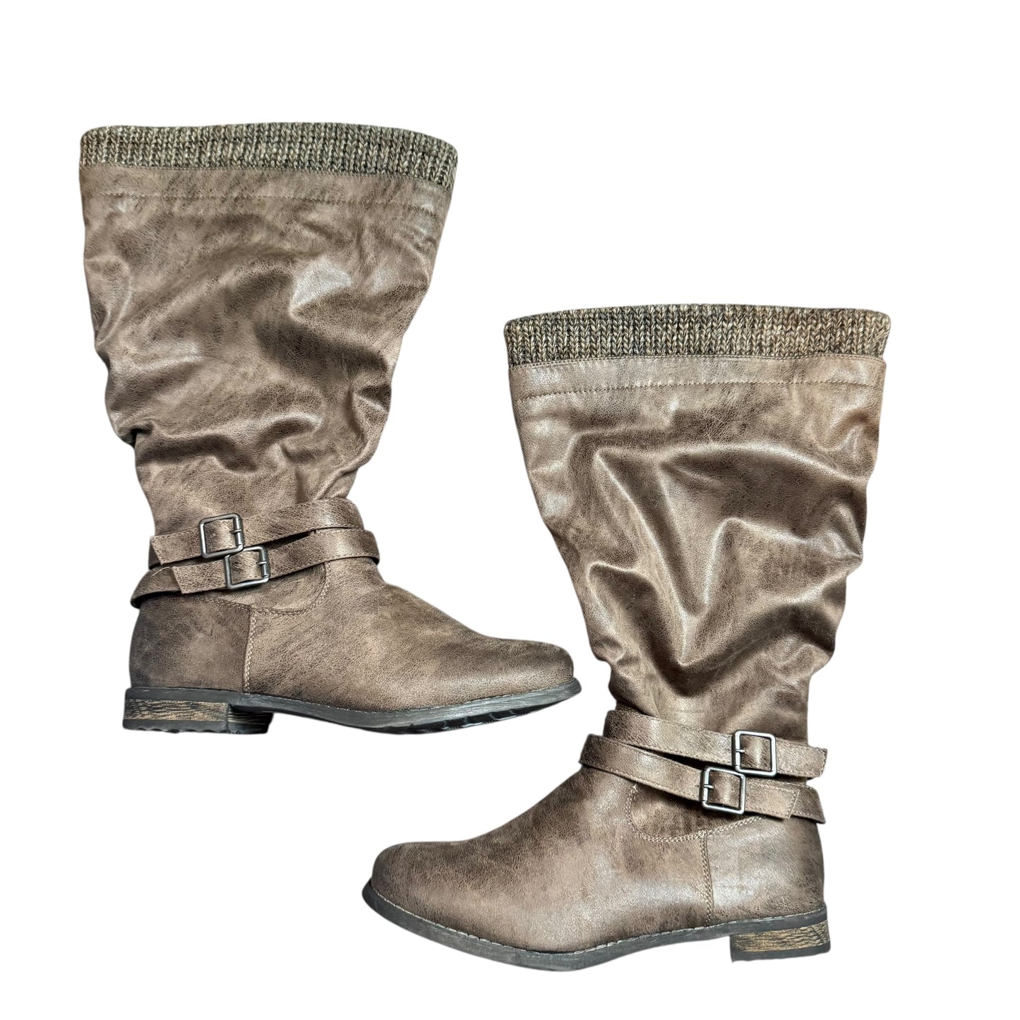 TORRID BROWN SLOUCHY KNEE HIGH BOOT 244 SZ 10.5