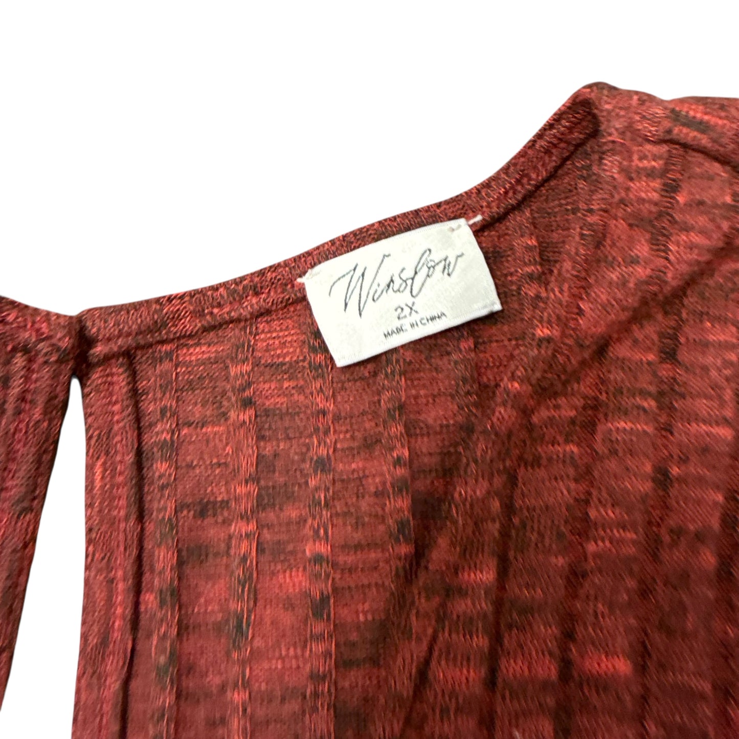 WINSLOW RED RIBBED CROPPED WIDE LEG JUMPSUIT 56 2X
