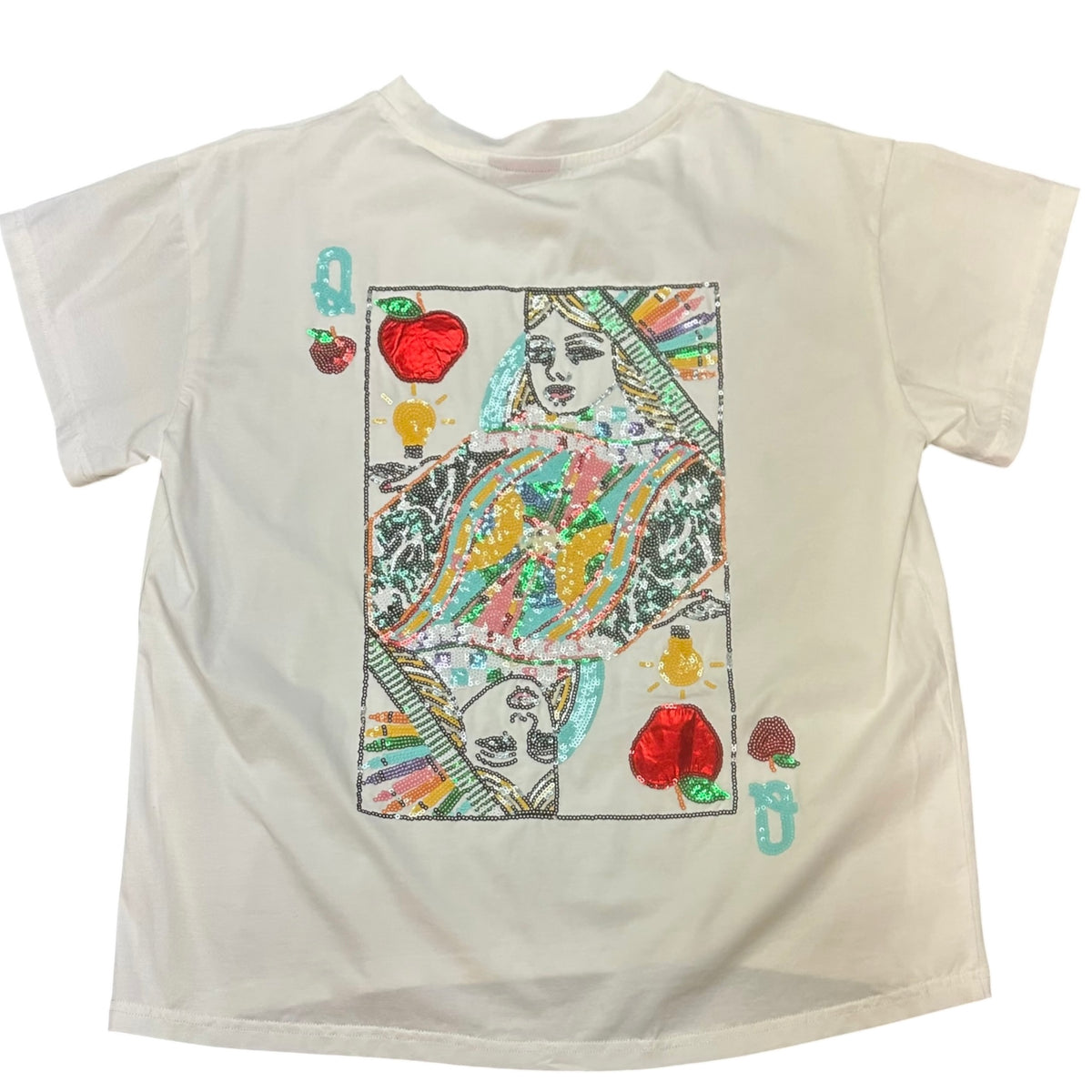 QUEEN OF SPARKLES SCHOOL TEACHER TSHIRT NWOT 100 XS