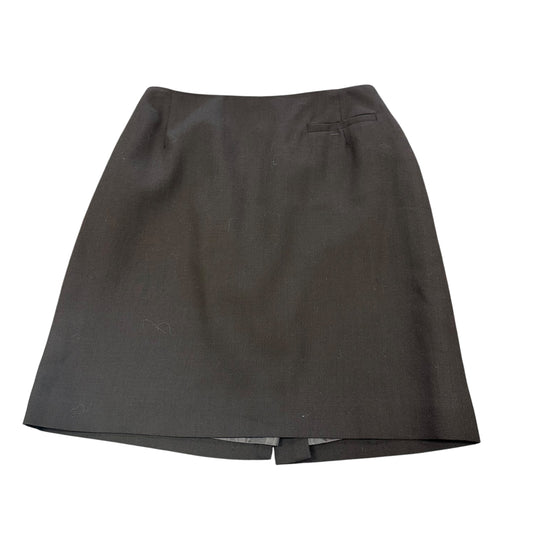 PETITE SOPHISTICATE 100% WOOL BROWN VINTAGE SKIRT 100 SMALL