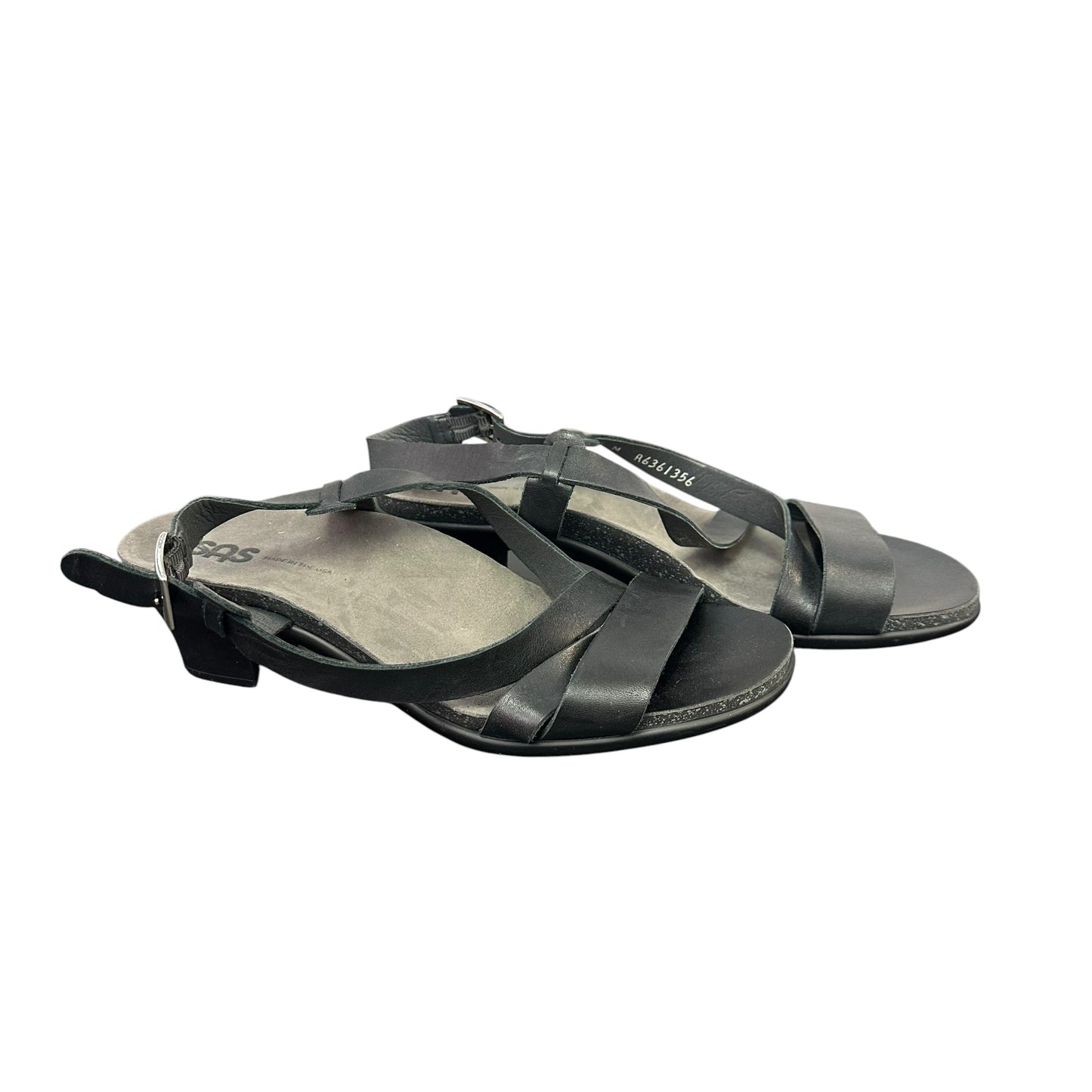 SAS BLACK LEATHER HEELS NEW 134 SZ 8