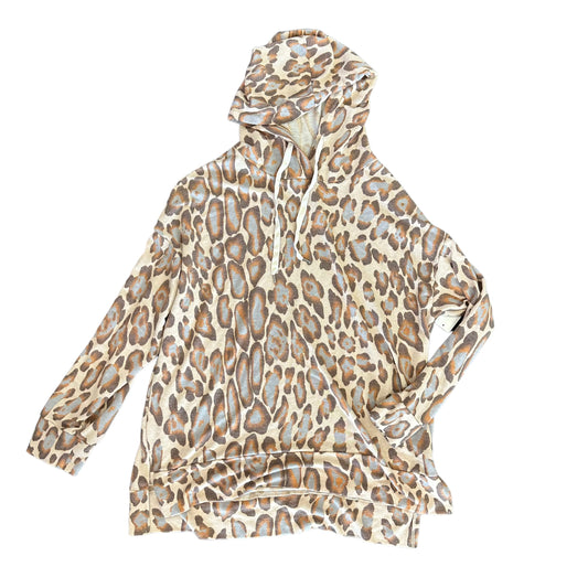 WHITE BIRCH ANIMAL PRINT TAN HOODIE - 1X -125