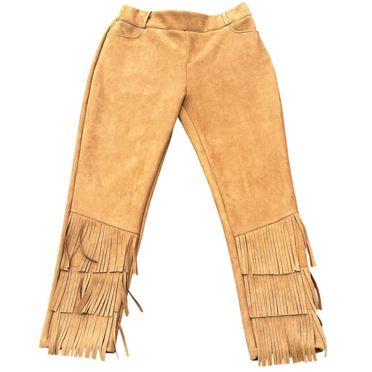 CRAZY TRAIN FAUX SUEDE FRINGE BROWN PANTS 219 L/XL