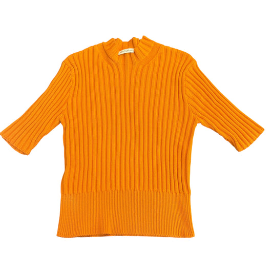 ANN TAYLOR VINTAGE ORANGE SHORT SLEEVE SWEATER 100 S/M